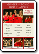 Ginger & Tonic Song List Ginger & Tonic Song List